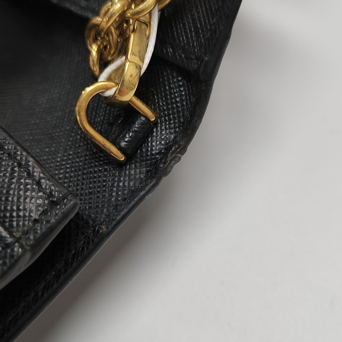 Saffiano Calfskin Shoulder Bag Mini Black