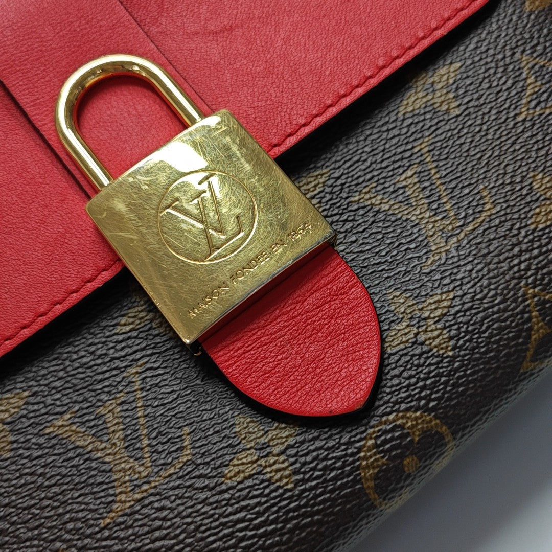 Locky BB Lona Monogram Revestida Roja