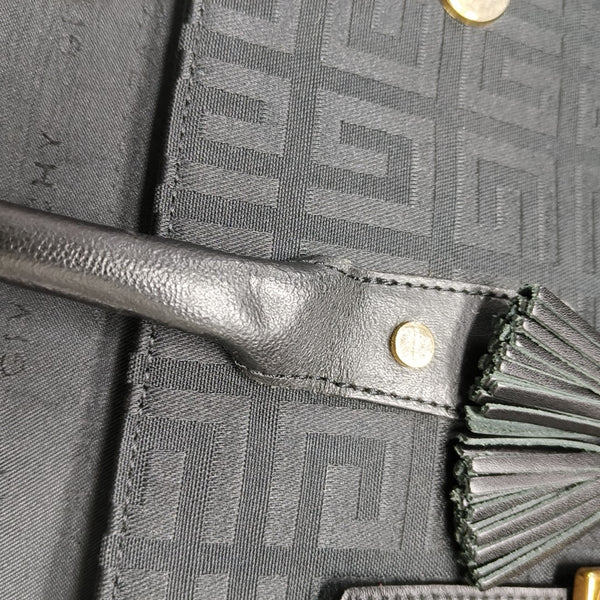 Canvas Top Handle Bag Black