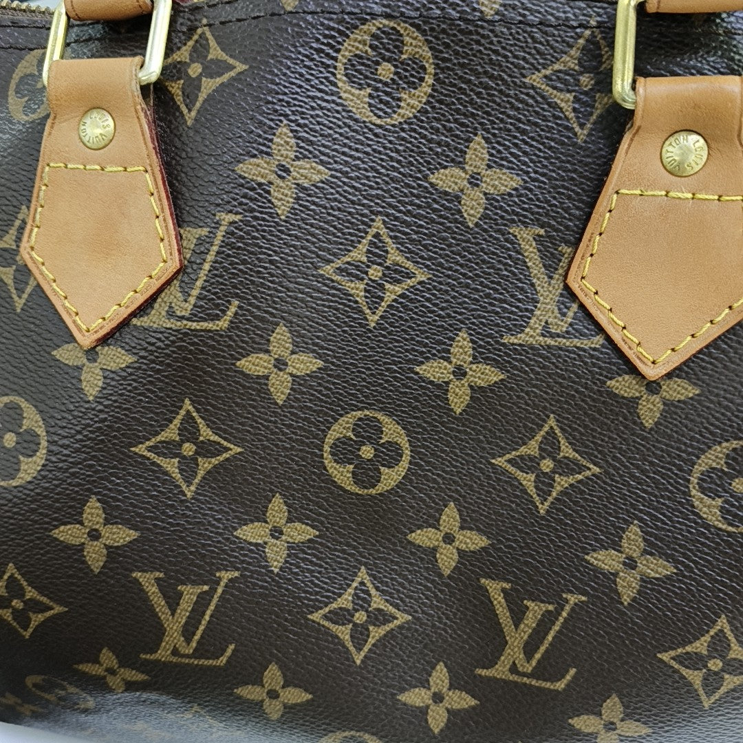 SPEEDY 30 Monogram Coated Canvas Brown