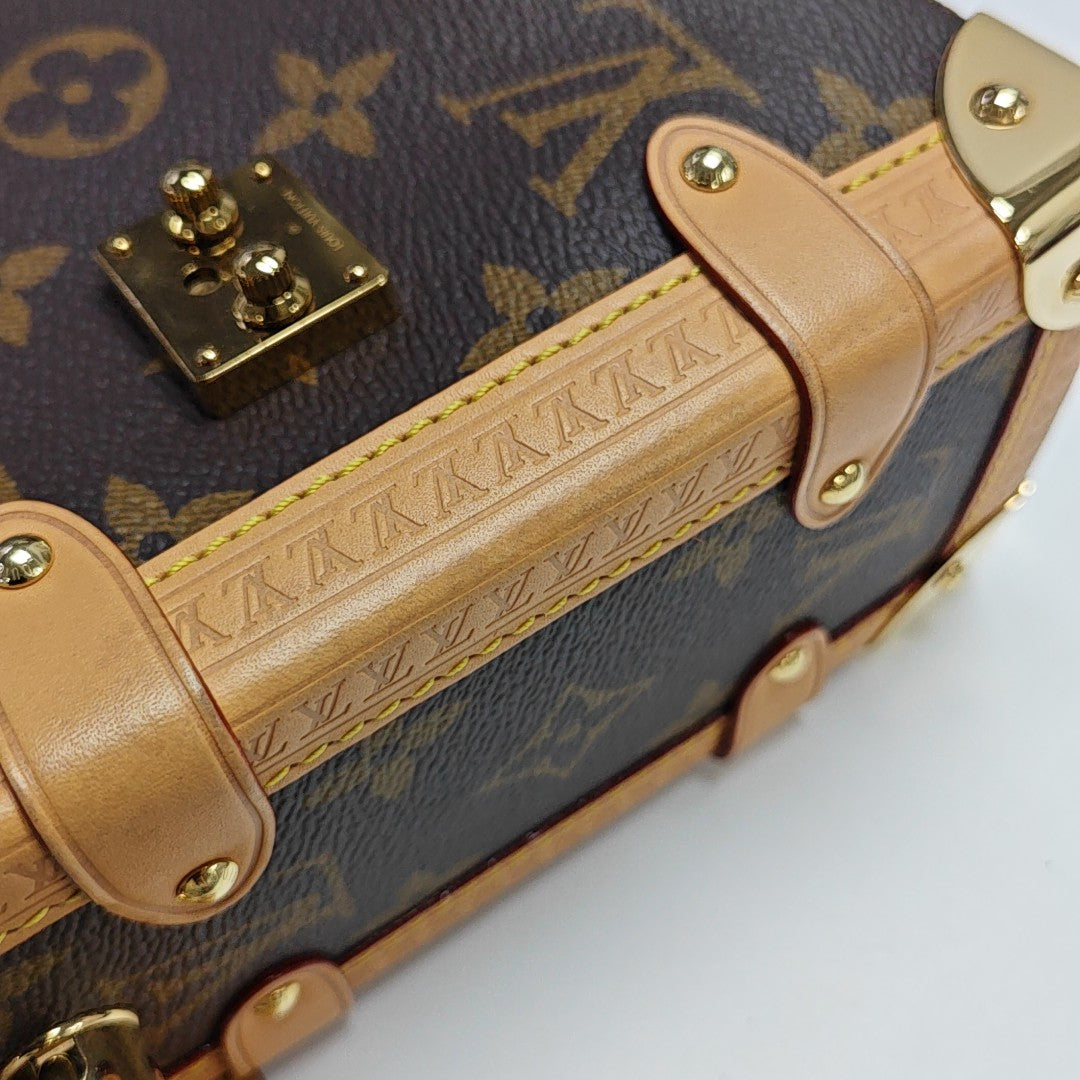 SIDE TRUNK MM Monogram Coated Canvas Brown