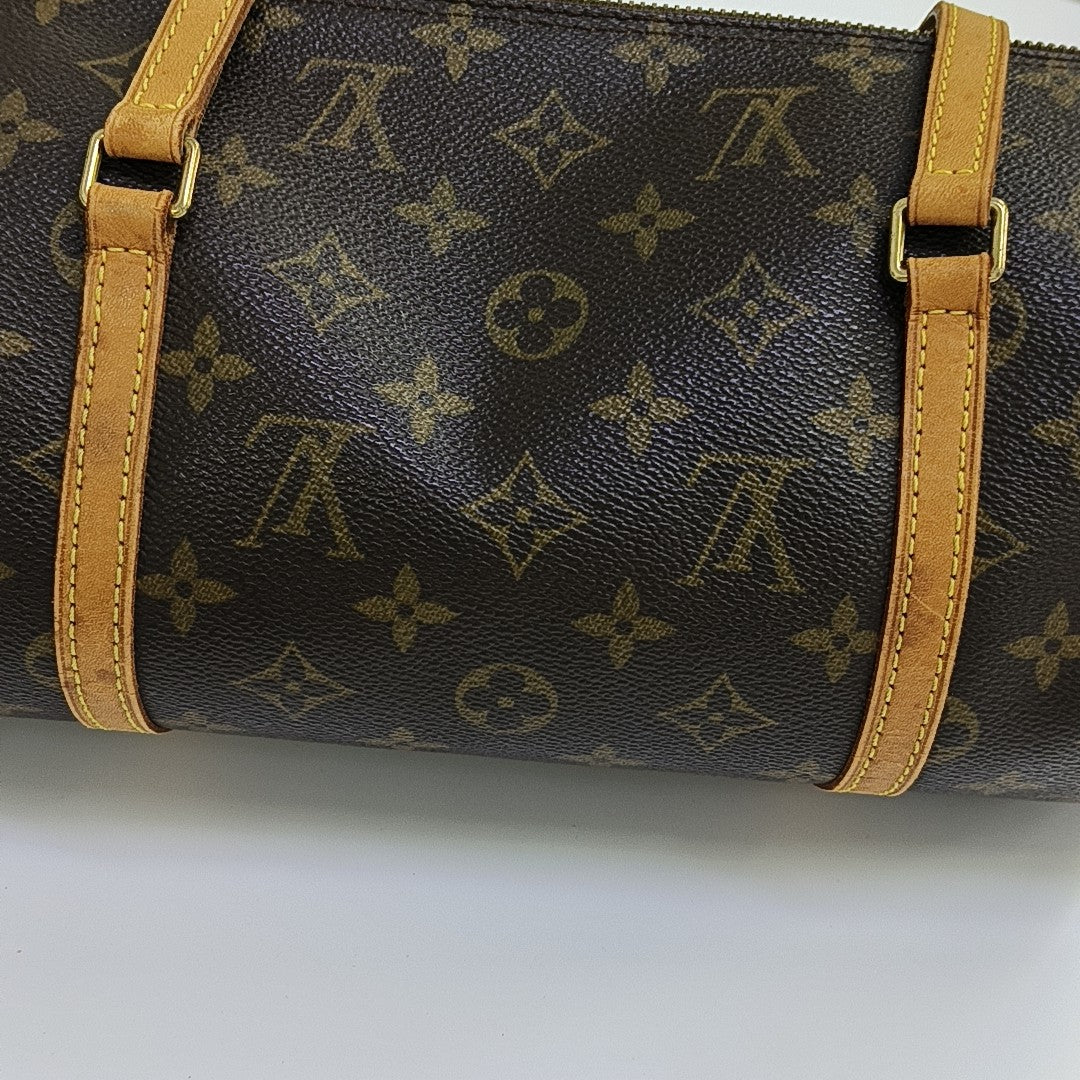 PAPILLON MM Monogram Coated Canvas Brown