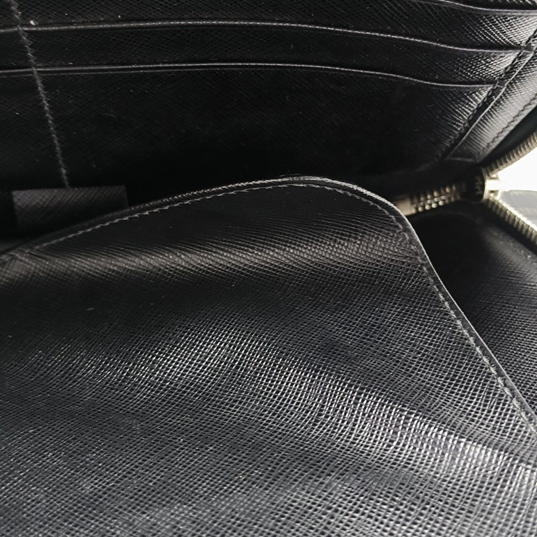 Saffiano Calfskin Clutch Black