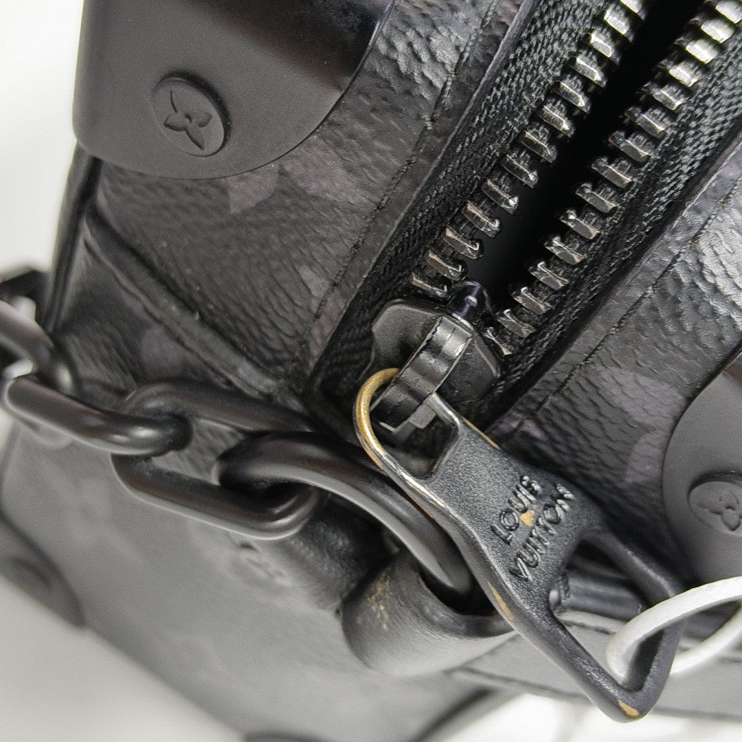 SOFT TRUNK Mini Monogram Coated Canvas Black