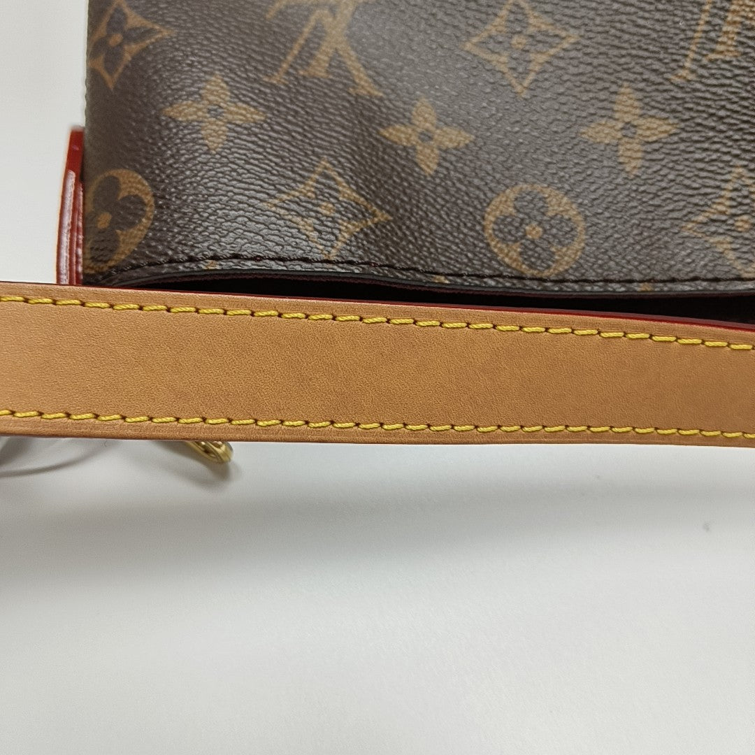 ALL IN BB Monogram Coated Canvas Brown