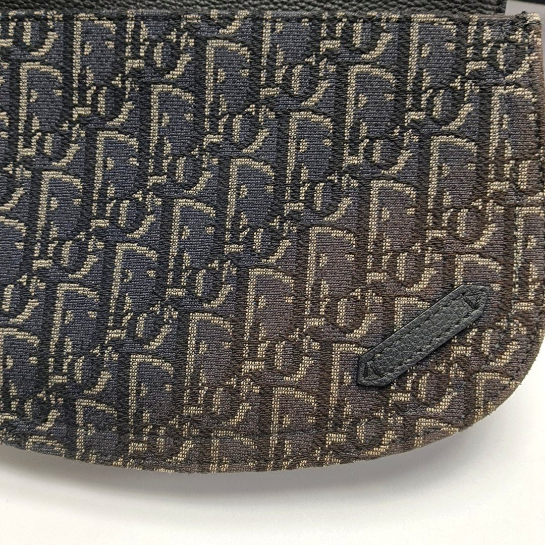 Authenticated pre-owned  Saddle Large Oblique Canvas Gray - Shoulder Bag at Looply