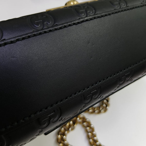 Padlock Small Monogram Calfskin Black