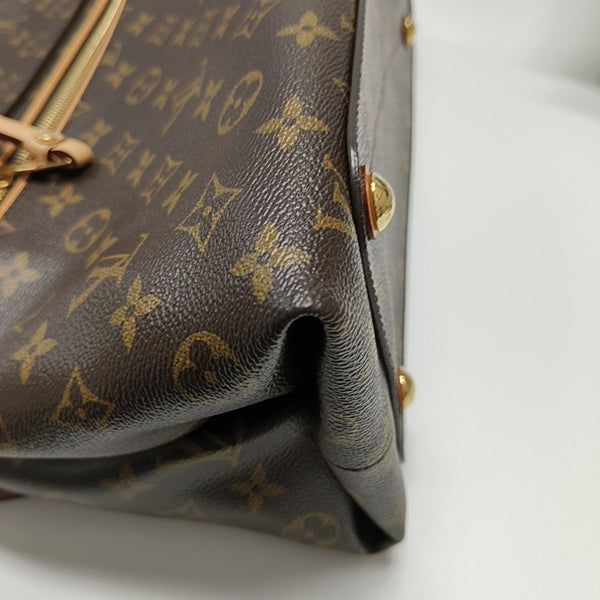 OLYMPE MM Monogram Coated Canvas Brown
