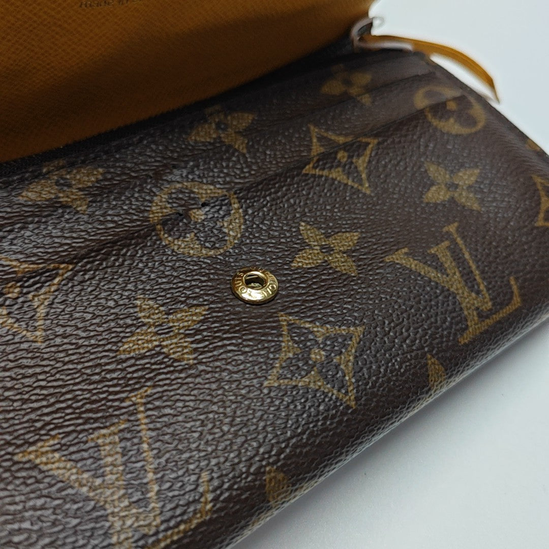 EMILIE Monogram Coated Canvas Brown Wallet
