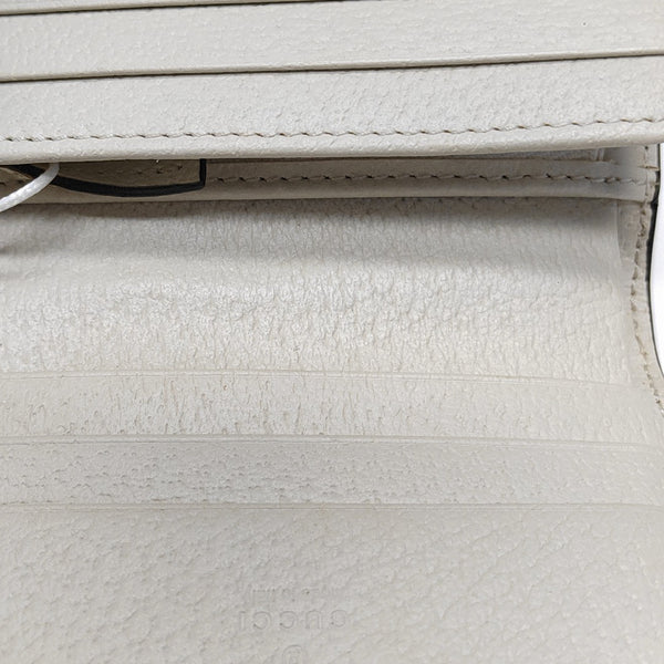 Ophidia Mini Calfskin White Wallet