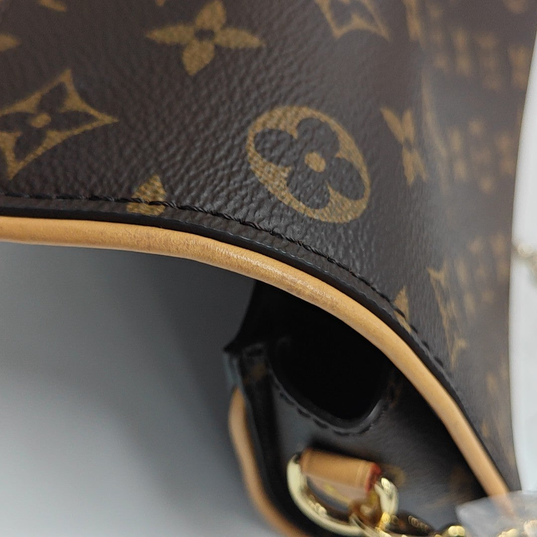 Pochette Camille Monogram Coated Canvas Brown