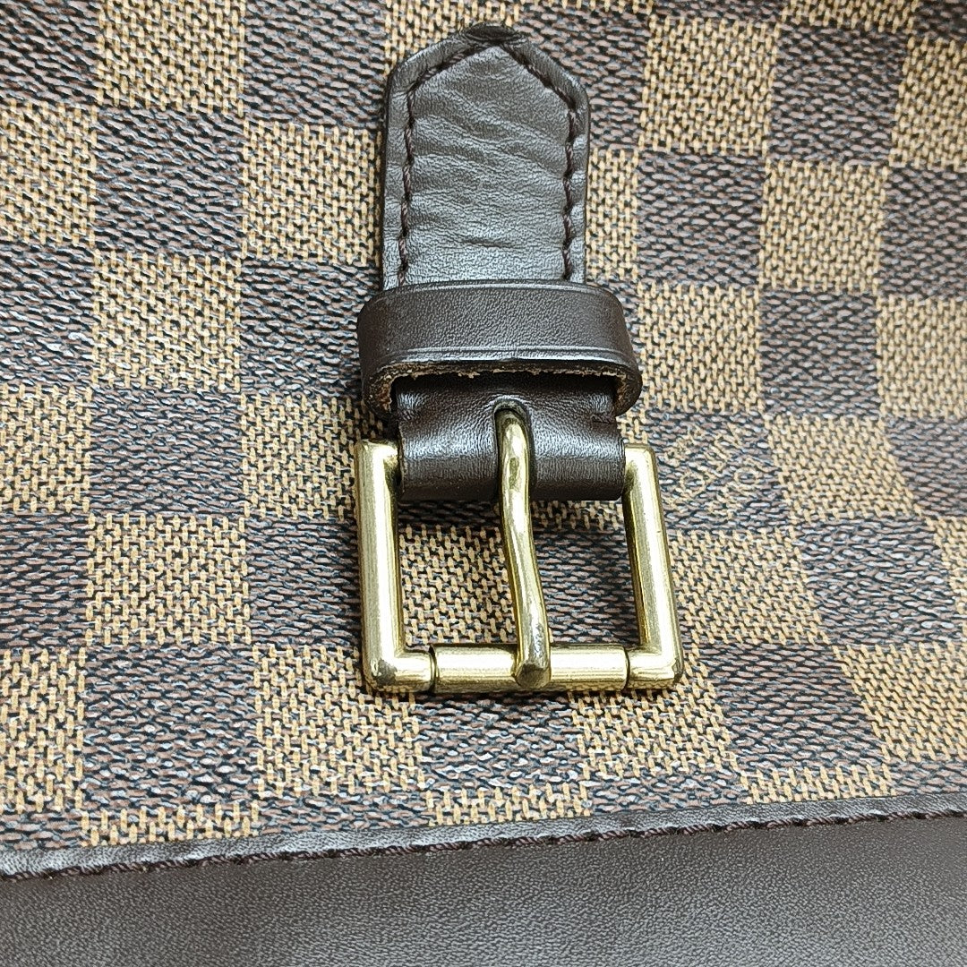 WEST END Damier Ebene Coated Canvas Brown