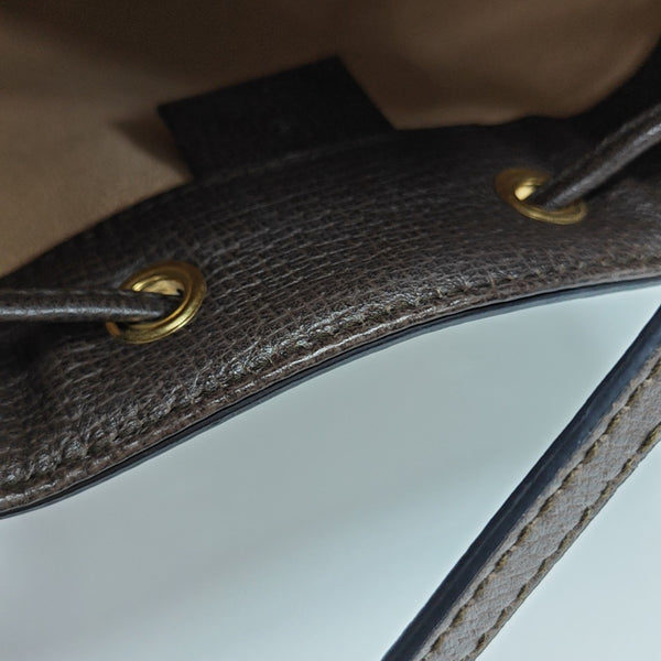 Ophidia Mini Monogram Coated Canvas Beige