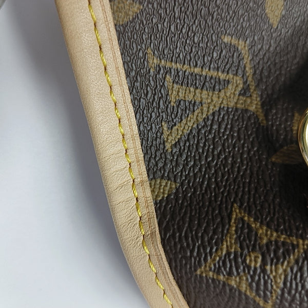 NEVERFULL MM Monogram Coated Canvas Brown