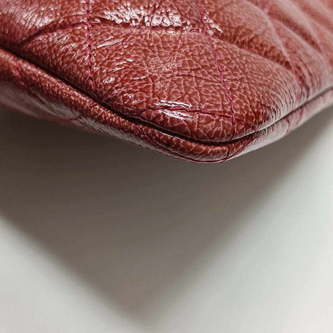 Quilted Patent Leather Red