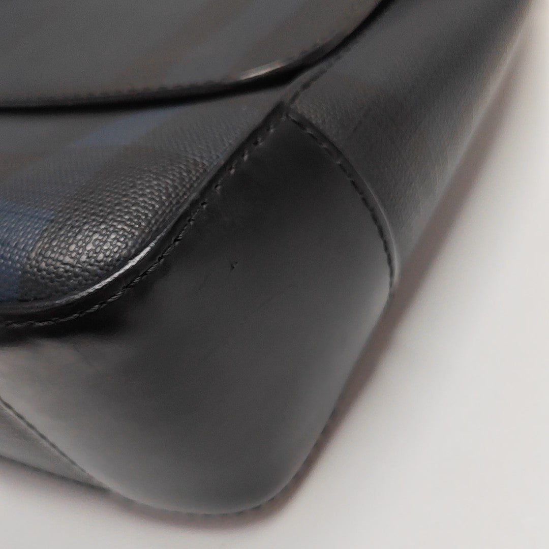 Coated Canvas Shoulder Bag Black