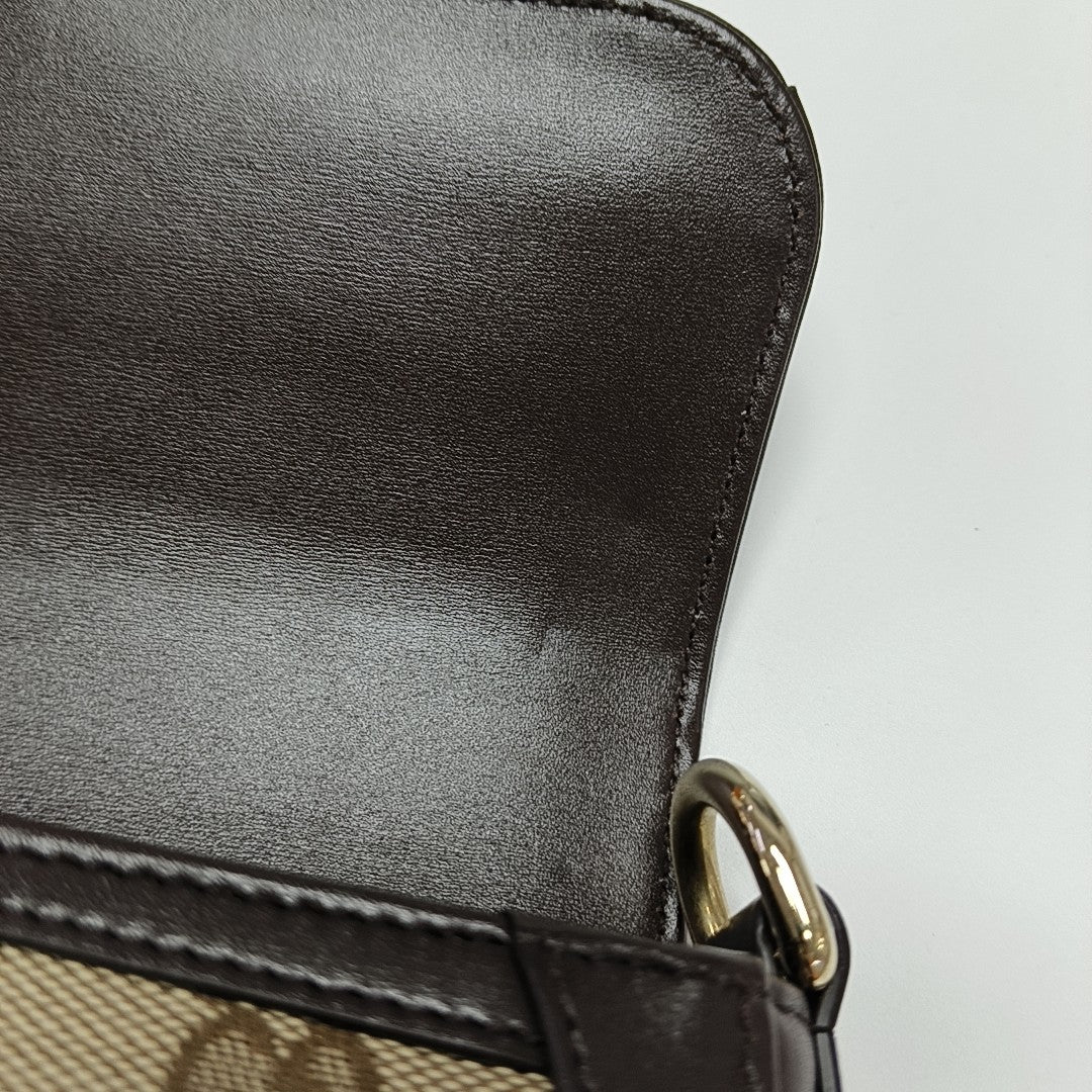 Horsebit Chain Small Monogram Canvas Brown