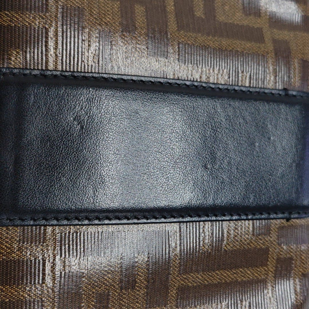 Double F Small Coated Canvas Brown