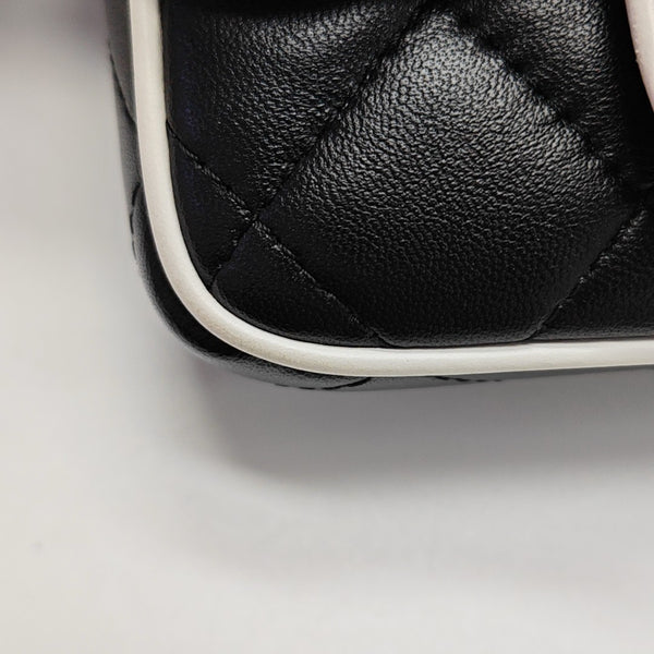 Quilted Lambskin Shoulder Bag Black