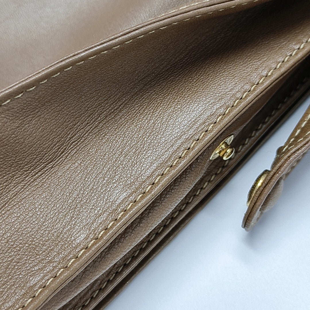 Lambskin Shoulder Bag Brown