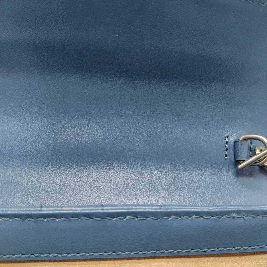 GG Marmont Mini Quilted Calfskin Blue