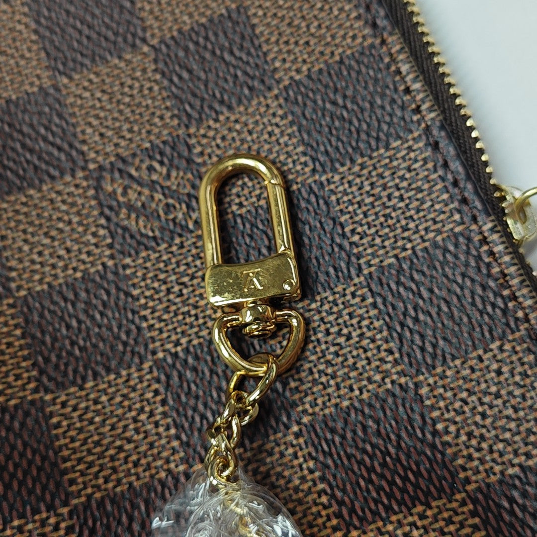 ACCESSOIRES Mini Damier Ebene Coated Canvas Brown