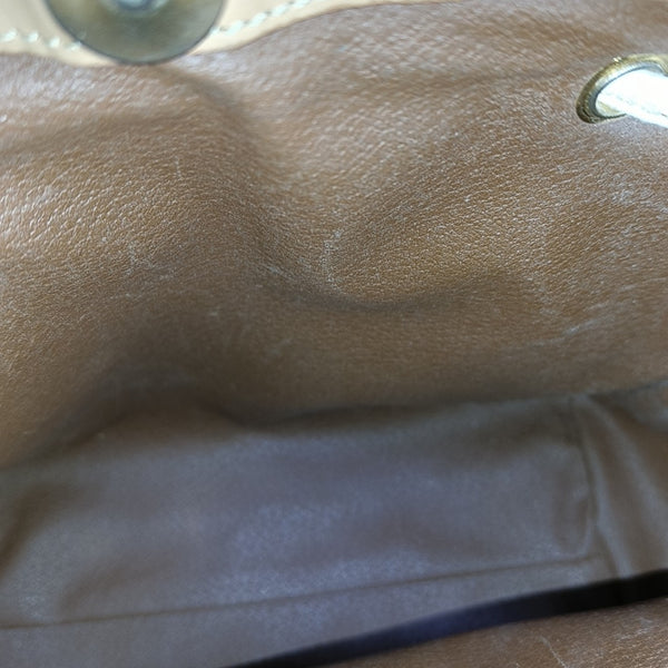 Coated Canvas Shoulder Bag Beige