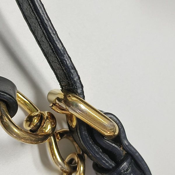 Quilted Lambskin Top Handle Bag Black