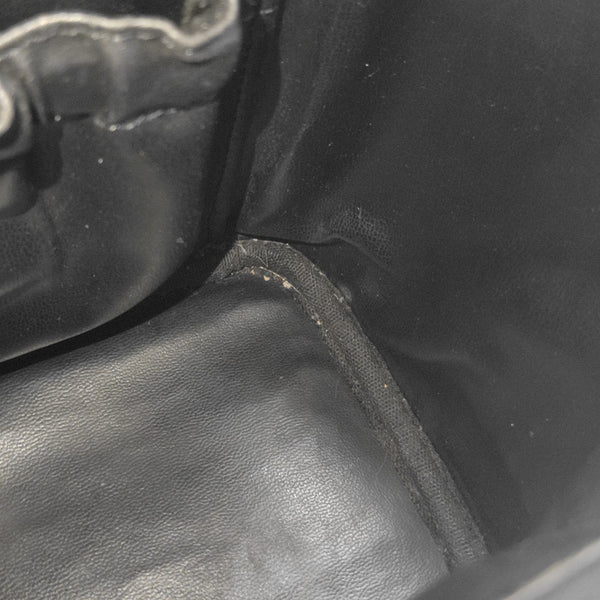VINTAGE COSMETIC BAGS Grained Calfskin Black