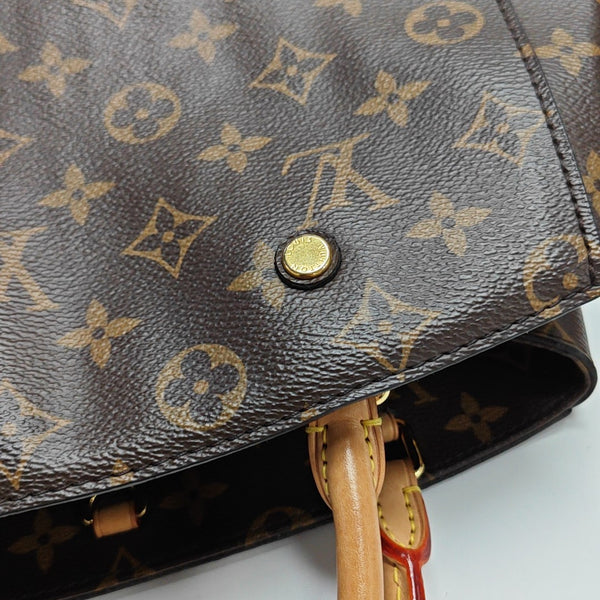 MONTAIGNE Monogram Coated Canvas Brown