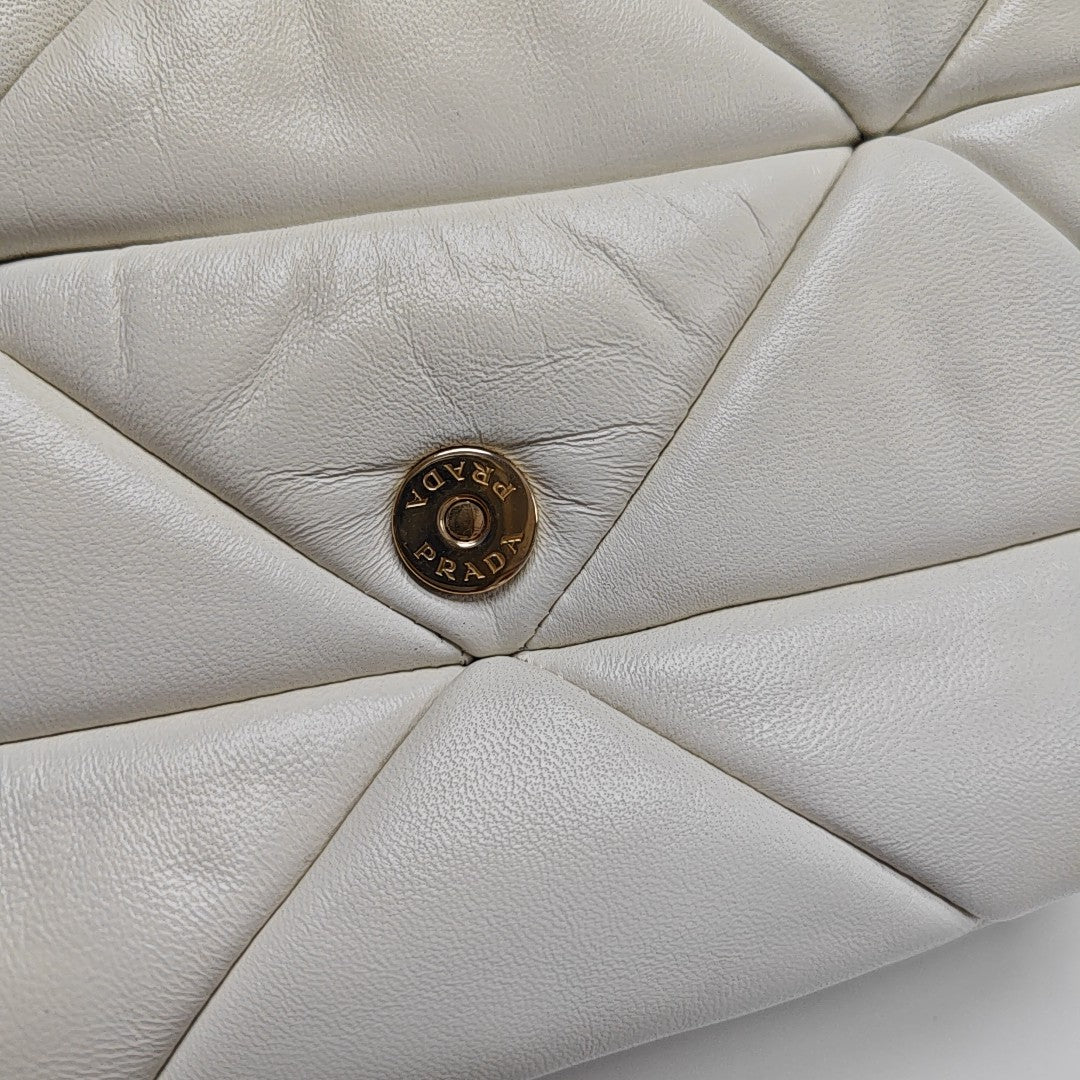 System Quilted Lambskin White