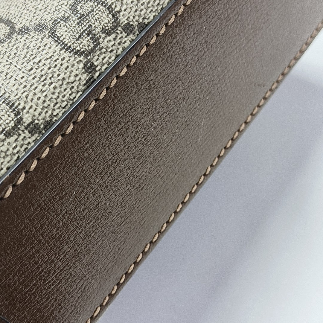 Retro Mini Monogram Coated Canvas Beige