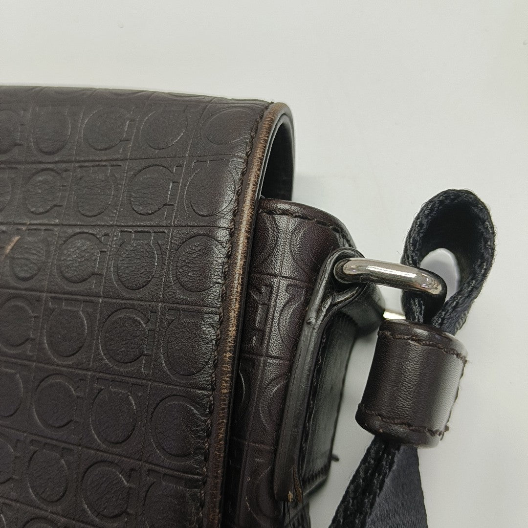 Calfskin Shoulder Bag Brown