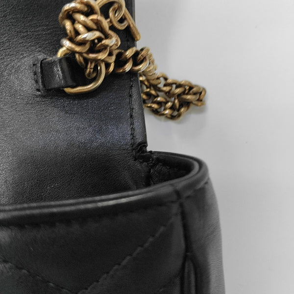 GG Marmont Mini Quilted Calfskin Black