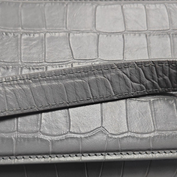 Round Small Calfskin Gray