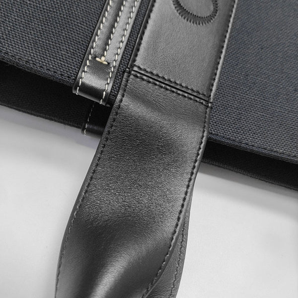 Canvas Top Handle Bag Blue