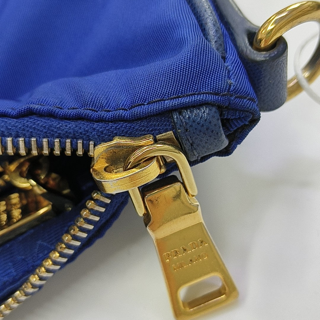 Nylon Shoulder Bag Blue