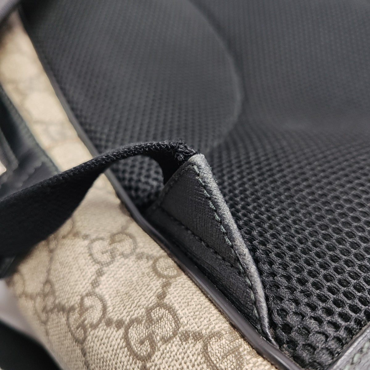 Monogram Coated Canvas Backpack Black