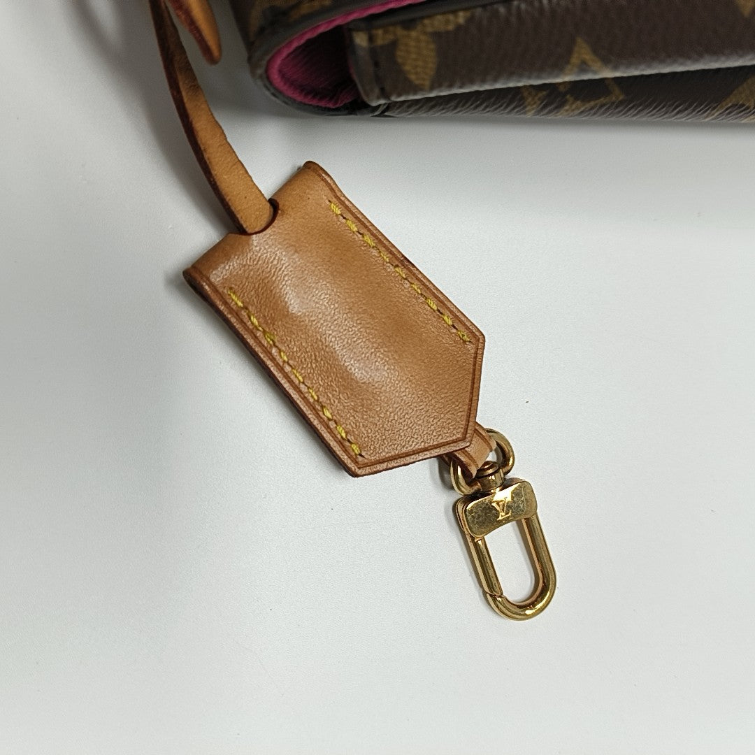 CLUNY Monogram Coated Canvas Brown