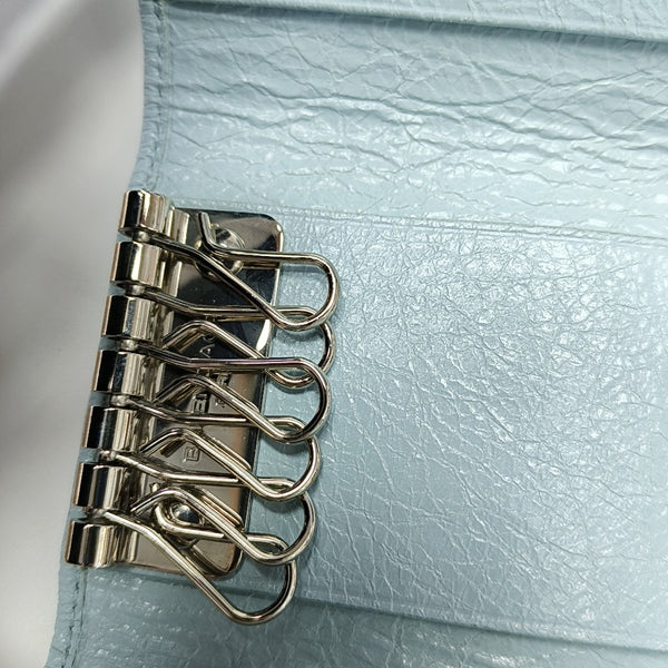 Classic City Lambskin Blue Key Pouch