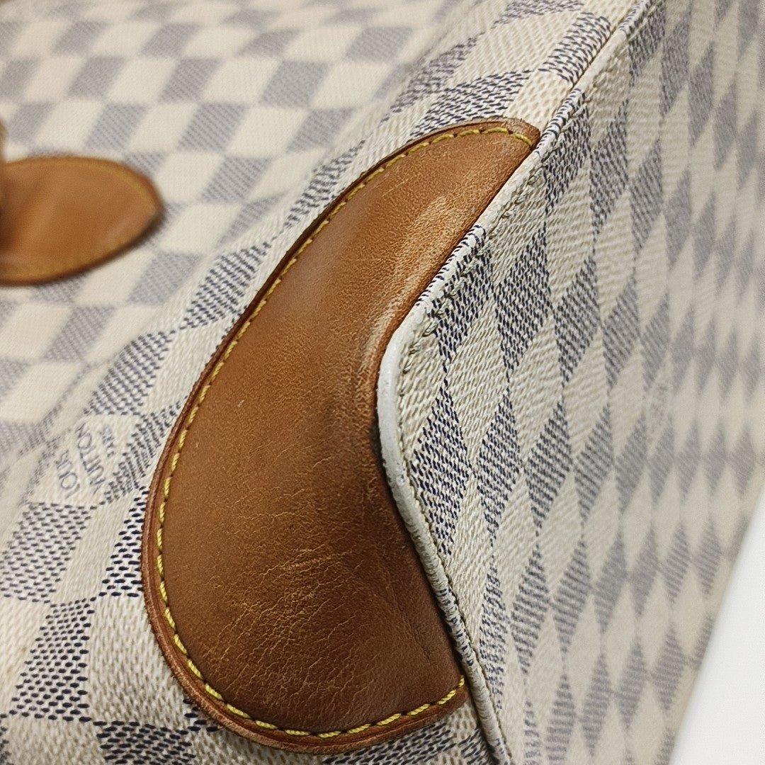 HAMPSTEAD MM Damier Azur Coated Canvas White