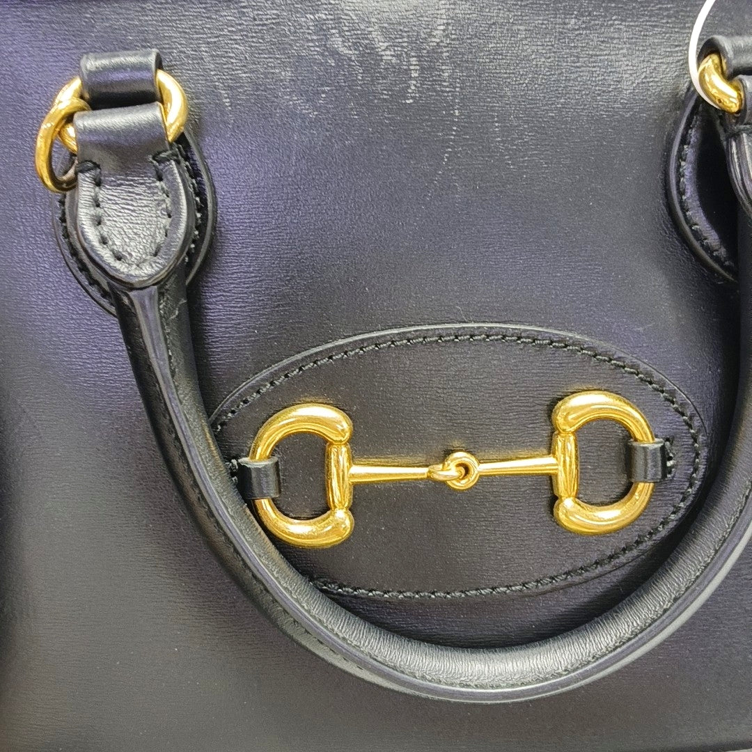 Authenticated pre-owned  Horsebit 1955 Small Calfskin Black - Shoulder Bag at Looply