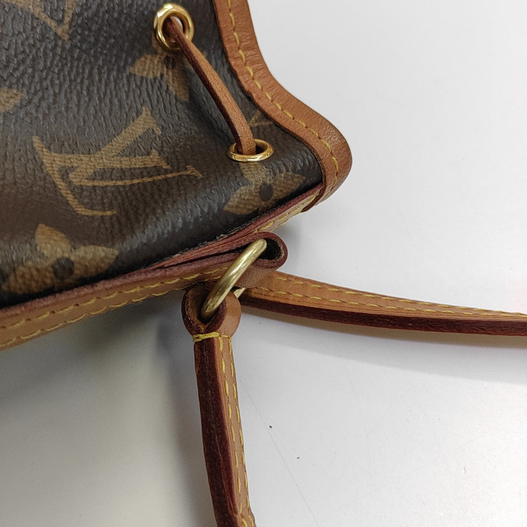 NÉONOÉ Nano Monogram Coated Canvas Brown