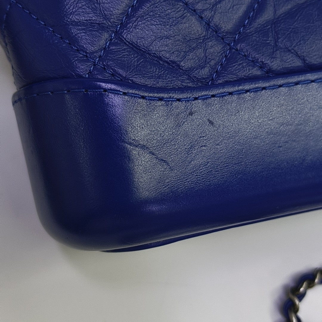GABRIELLE Small Quilted Calfskin Blue
