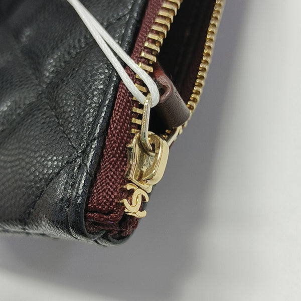 Grained Calfskin Clutch Black