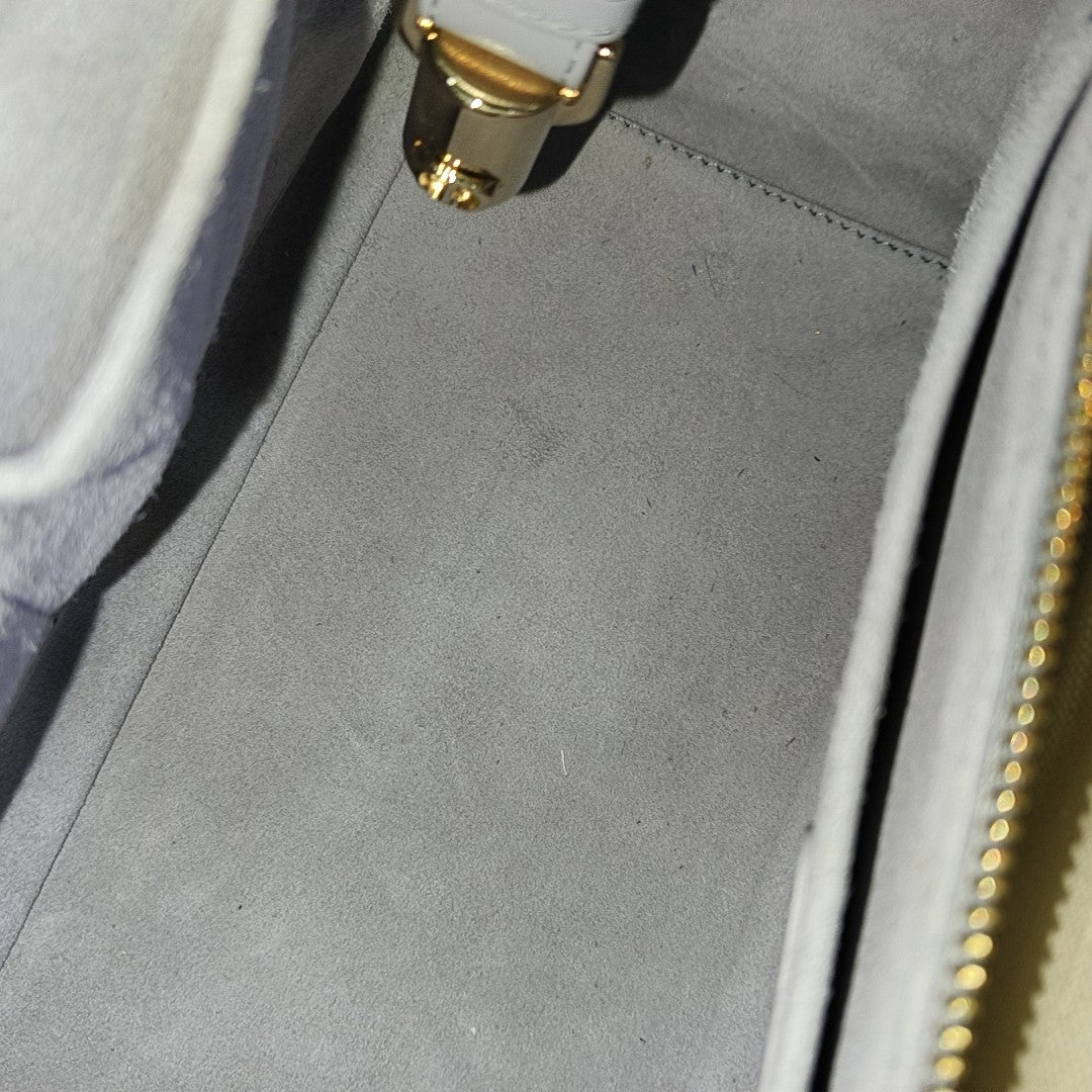 Lady 95.22 Medium Quilted Calfskin Gray