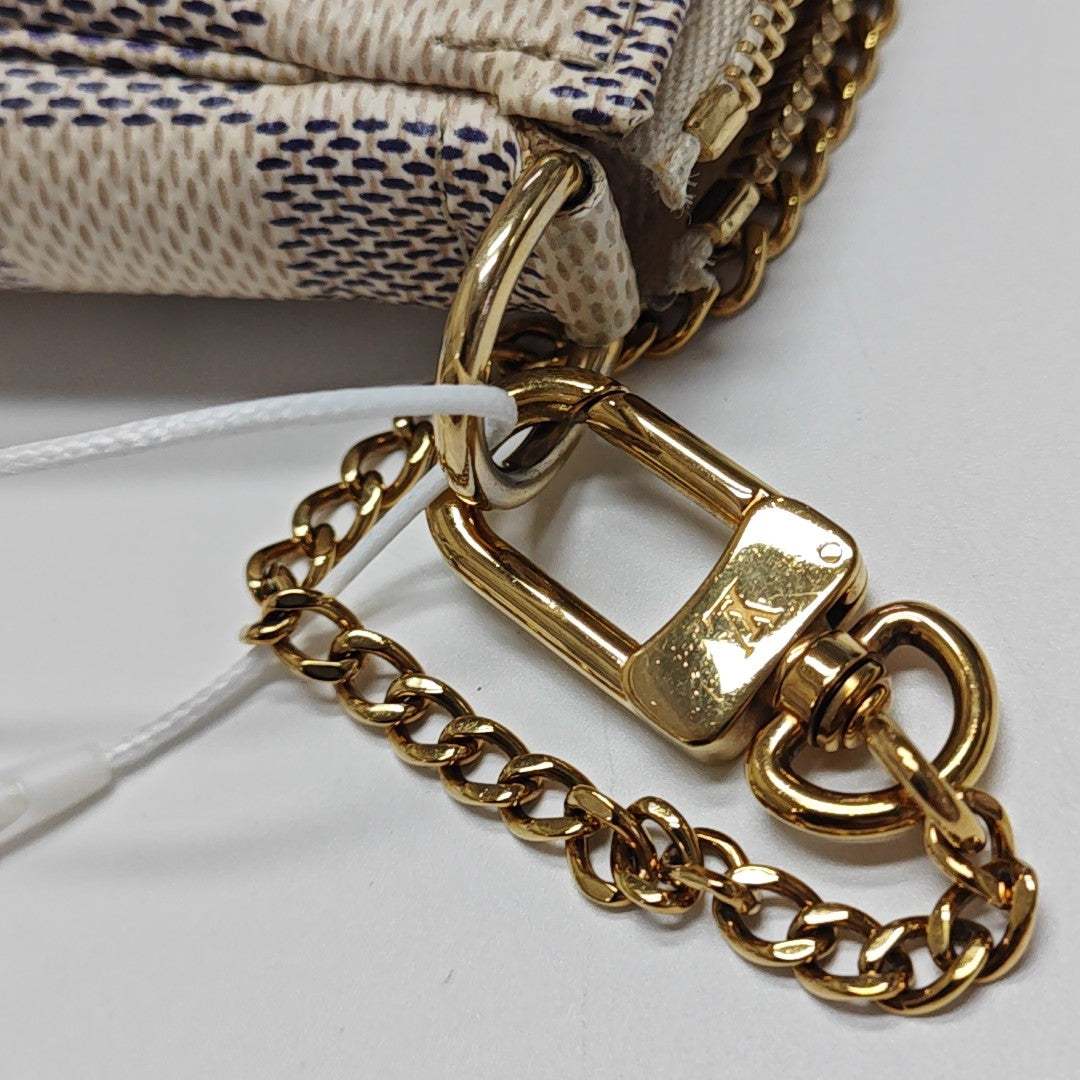ACCESSOIRES Mini Damier Azur Coated Canvas White