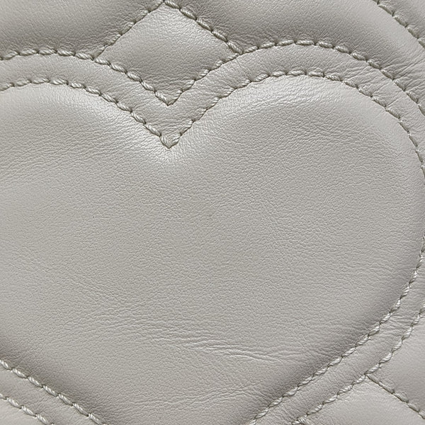 GG Marmont Mini Quilted Calfskin White