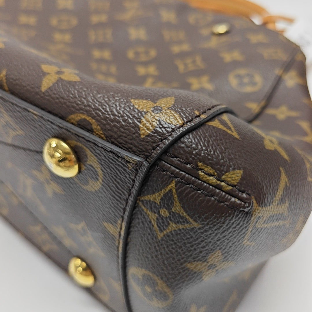 MONTAIGNE GM Monogram Coated Canvas Brown