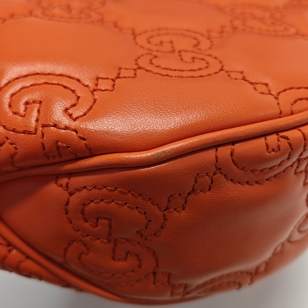Calfskin Top Handle Bag Orange